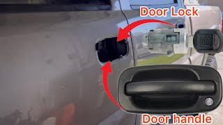 How To 0306 chevy Silverado Door HandleDoor Lock Replacement [upl. by Oneil]