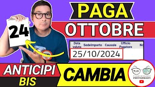 Inps PAGA 24 OTTOBRE ➜ ANTICIPO DATE PAGAMENTI ADI ASSEGNO UNICO PENSIONI 730 NASPI BONUS 100€ SFL [upl. by Jaan]