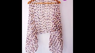 Aprende Punto Marine a crochet paso a paso y confecciona un foulard [upl. by Marchall]