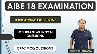 AIBE 18 EXAMTOPIC WISE MCQ QUESTIONSCRPCPART 6 aibeexamxviii aibe aibelatestupdate [upl. by Ahsen]