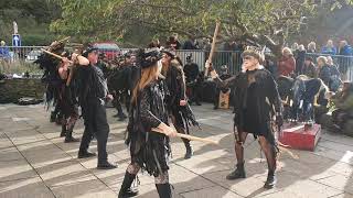 Beltane Border Morris dancing Haccombe at Boscastle Cornwall on Sat 30th Oct 2021 [upl. by Prospero]