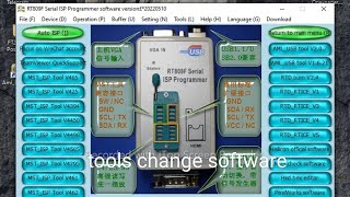 RT809F TO RT809H programmer TOOLS change software [upl. by Etteragram]