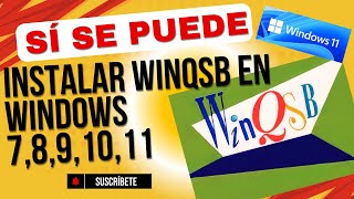 INSTALAR WINQSB EN WINDOWS 11 10 SIN VIRTUALBOX NI VMWARE [upl. by Heloise]