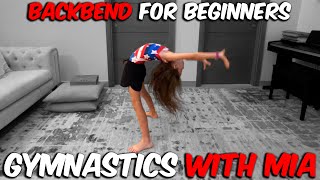 Learning how to do backbend for beginners in gymnastics [upl. by Etolas]