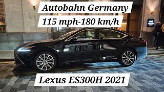 Lexus ES300H 2021 Autobahn Germany 115 mph  180 kmh Bad weather conditions its not a max speed [upl. by Latnahc]