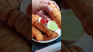 Tasty Aalu Spring Roll Recipe😋😍 shorts shortsvideo springroll snack snacks [upl. by Earas]