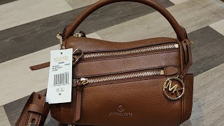 UNBOXING Michael Kors LORIMER LUGGAGE SM ZIP SATCHEL LEATHER 30F1G9LS1L [upl. by Hawker196]