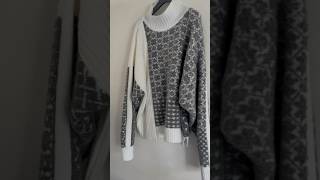 Making an asymmetrical knit using a punch card knitting machine 編み機 machineknitting knitting [upl. by Duester788]