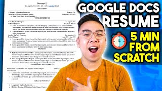 How to Make a Google Docs Professional Resume in 5 Minutes full tutorial [upl. by Ardnosac]