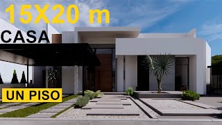 CASA en un NIVEL 🏠 MINIMALISTA  15 X 20 M  3 Recámaras 🛁 [upl. by Anairad587]