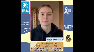 202425 WABA R 7 pregame Quote Buducnost BemaxCinkarna Celje 3011 1800 CET  Maja Uranker [upl. by Jallier]