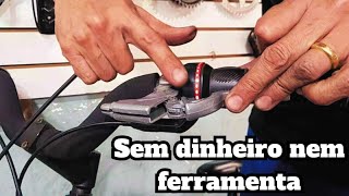 Como consertar freio da bike sem gastar dinheiro nem usar ferramenta bike bicycle [upl. by Ynottirb]