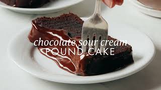 Chocolate Sour Cream Pound Cake [upl. by Kerin]