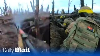 Ukraine’s heroic 43rd Brigade attack a Russian trench in hellish conditions near Kupyansk [upl. by Lucier355]