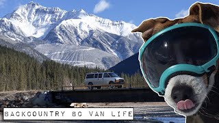 Frigid Snow Camping Ski Tour and fixing a squeaky roof vent  Van Life BC [upl. by Yenial]