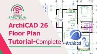 ArchiCAD 26  How To Draw A Floor Plan In ArchiCAD 26 Tutorial For Beginners Complete Tutorial [upl. by Demmer]