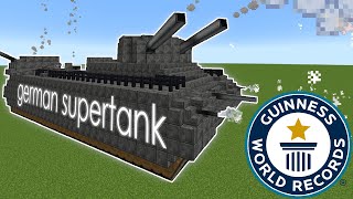 i made the worlds LARGEST tank in minecraft fully functional [upl. by Anneirb]