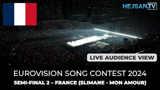 Eurovision 2024  SemiFinal 2 Live Show 🇫🇷 France Slimane  Mon Amour Audience view [upl. by Caputto]