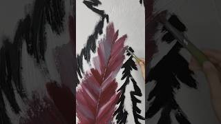 Gold leaf feather art✨🪶 shorts youtubeshorts art [upl. by Iduj]