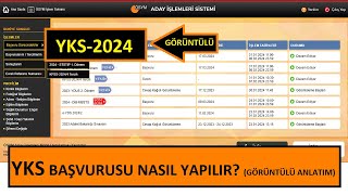 YKS BAÅVURUSU NASIL YAPILIR GÃ–RÃœNTÃœLÃœ ANLATIM 2024 YKS BAÅVURUSUÃ–SYM ÅÄ°FRESÄ° ALMA [upl. by Ledairam479]