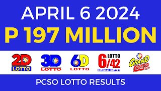 Lotto Result April 6 2024 9pm PCSO [upl. by Atter]