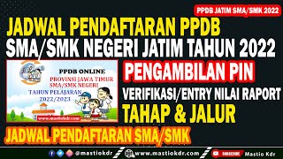 Jadwal PPDB SMASMK Negeri Tahun 2022 Ambil PINEntry Nilai RaportPengumuman amp Daftar Ulang [upl. by Rumney]