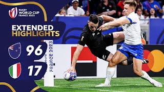 AWESOME All Blacks 14try rout  New Zealand v Italy  Rugby World Cup 2023 Extended Highlights [upl. by Atinaujnas849]