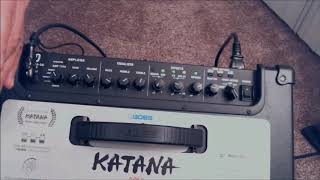 BOSS Katana50 amp MKII Beginner Start up Quick Guide AND Demo 50w [upl. by Inotna327]