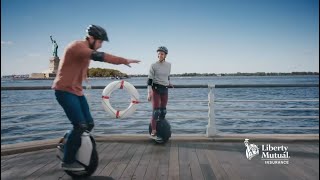 Liberty Mutual Insurance Commercial 2023 Electric Unicycle Ad Review [upl. by Riggs]