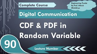 Cumulative Distribution Function CDF amp Probability Density Function PDF in Random Variable [upl. by Ecirtal309]