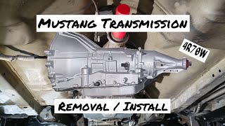 Mustang Transmission Removal  Install 9904 V6 4R70W [upl. by Aneehsar]