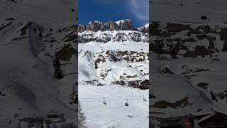 Sciare a Passo Pordoi in primavera skiing dolomitisuperski arabba passopordoi [upl. by Olonam]