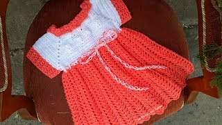 HERMOSO VESTIDO BEBE a CROCHET GANCHILLO tutorial paso a paso [upl. by Hagood]