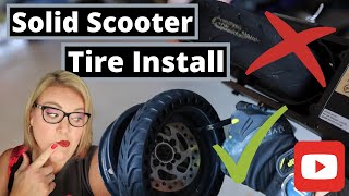 How To  Solid Tubeless Tire Install for your Xiaomi 365 or Hover 1 Scooter 85 in tire [upl. by Yretsym]