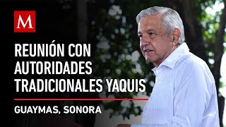 AMLO encabeza reunión con autoridades tradicionales yaquis en Sonora [upl. by Gwenn]