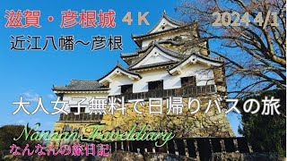 【滋賀・彦根城】４Ｋ💖大人女子無料で日帰りバスの旅💖近江八幡〜彦根城へ行って来ました [upl. by Atsirak]