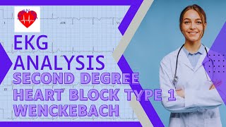 EKG Analysis Second Degree Heart AV Block Mobitz Type 1 Wenckebach [upl. by Billi]