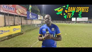 Molynes United gets their second win of the Jamaica Premier League season Post Match Interview [upl. by Icyak]