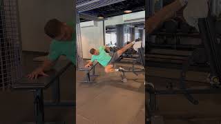 Elevated Copenhagen Exercise 2 benches adductors [upl. by Desiree]