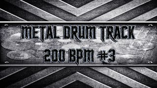 Slayer Style Metal Drum Track 200 BPM HQHD [upl. by Navanod]