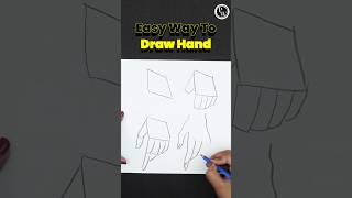 Easy Way to Draw Hands🤚 Shorts PWShorts [upl. by Lehman]