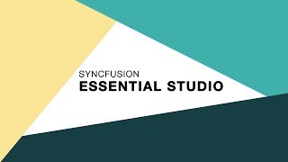 Syncfusion Essential Studio [upl. by Baxy]