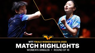 Sun Yingsha vs Miwa Harimoto  WS R16  WTT Finals Women Nayoga 2023 [upl. by Vadim]