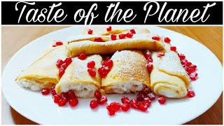 Nalesniki  Cheese filled Crepes of Ukraine Country 26 [upl. by Nnylaf980]