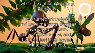 The Ant And Grasshopper 🦗 English story for kids [upl. by Yrogreg414]