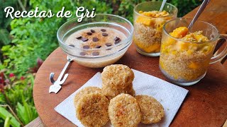 3 Recetas DULCES con QUINOA para DESAYUNAR Sin Azúcar Sin Gluten Sin Lacteos  Recetas de Gri [upl. by Ati]