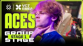 All ACES  24 VCT EMEA Stage 1 Group Stage [upl. by Ordnasil]