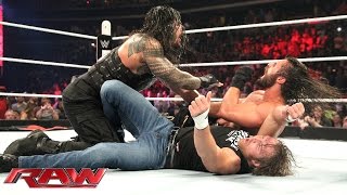 Roman Reigns amp Dean Ambrose vs Kane amp Seth Rollins  No Disqualification Tag Team Match Raw June [upl. by Nuarb]