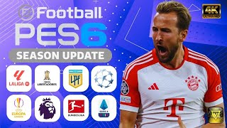 PATCH PES 6 ATUALIZADO TEMPORADA 24 COM PLACARES REAISFACESUNIFORMES E ESTÃDIOS  PES 24 PC FRACO [upl. by Mariann265]