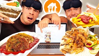 Wir BESTELLEN 1 Tag BLIND ESSEN beim LIEFERSERVICE 😲 [upl. by Daniala]